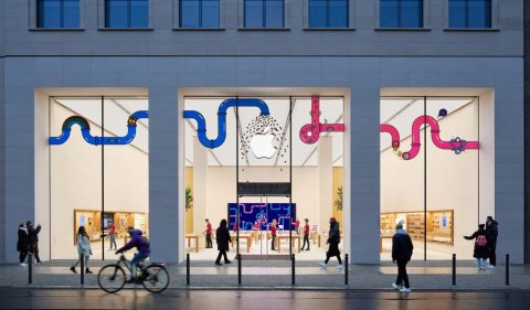 Loja da Apple: ações caem quase 3% - Foto: Divulgação