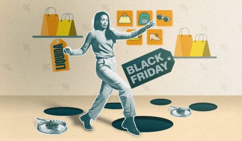 Semana promocional da Black Friday 2022 deve atrair um número maior de consumidores dispostos a fazer compras e a gastar mais. (Ilustração: Marcelo Andreguetti)