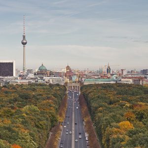 Imagem mostra uma visão panorâmica de Berlim, na Alemanha