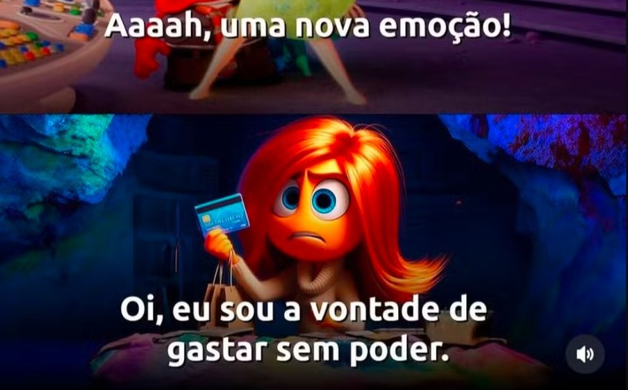 No embalo de ‘Divertida Mente 2’, BC publica post em rede social sobre ‘vontade de gastar sem poder’