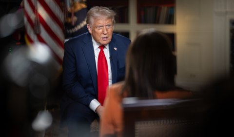 Donald Trump, presidente dos Estados Unidos, durante entrevista na Casa Branca, em Washington, Distrito de Columbia, nos Estados Unidos Foto: Flickr oficial da Casa Branca