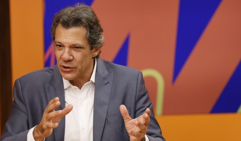 O ministro da Fazenda, Fernando Haddad, participa do programa Sem Censura, da TV Brasil Foto: Fernando Frazão/Agência Brasil